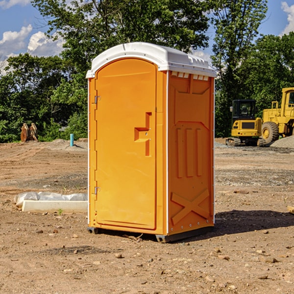 how often are the porta potties cleaned and serviced during a rental period in Biron